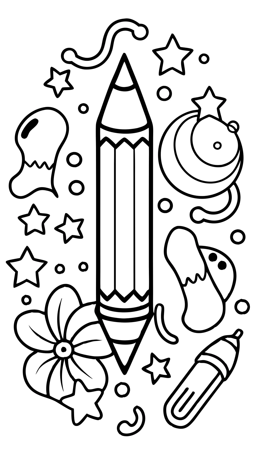 coloring pages of a pencil